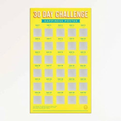 BUCKET LIST - 30 Day Challenge Poster Happiness