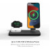 ZAGG mophie Snap+ 3-in-1 Wireless Charger with UK/Ireland Adapter 15W - Black