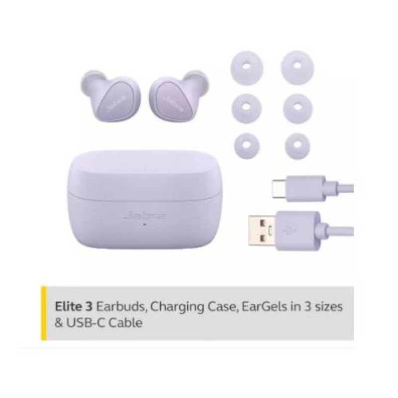 Jabra Elite 3 In-Ear True Wireless Earbuds - Lilac