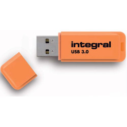 Integral 64GB Neon USB 3.0 Flash Drive - 85MB/s - Orange