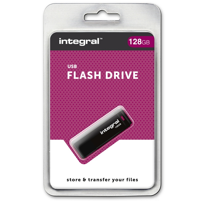 Integral 128GB USB Flash Drive - 12MB/s - Black