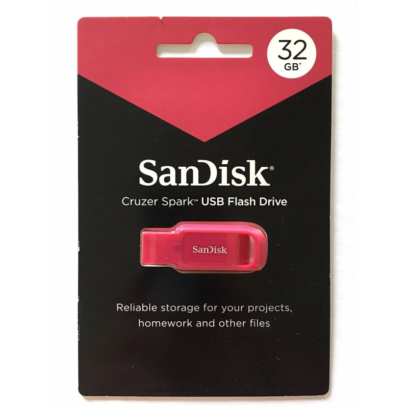 SanDisk 32GB USB 2.0 Cruzer Spark Flash Drive -  Pink