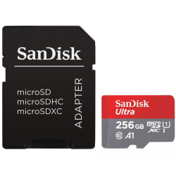 SanDisk 256GB Ultra Android Micro SD Card (SDXC) UHS-I U1 + Adapter - 120MB/s